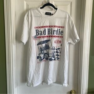 Bad Birdie Men's Speedway Series Golf T-Shirt size XXL red white blue EUC